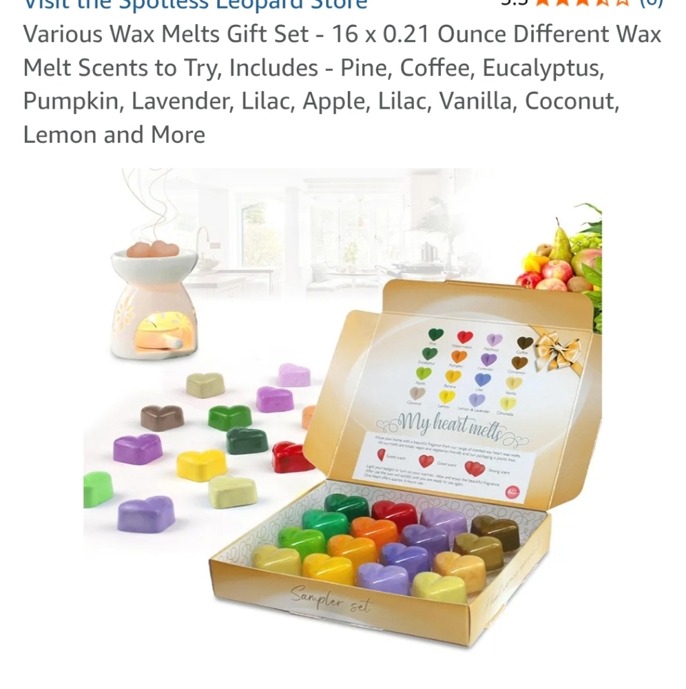 Heart-Shaped Wax Melts Gift Set New By My Hearts Melt